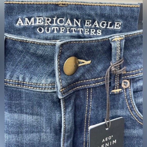 American Eagle 🦅 kickboot denim midrise super stretch size 4 jeans NWT - Picture 6 of 7